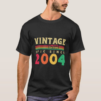 18 jaar oude Vintage 2004 Limited Edition 18th Bir T-shirt