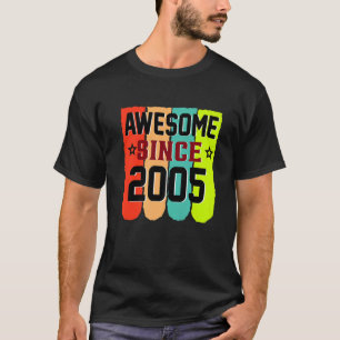 18 jaar oude Vintage 2005 18e verjaardag T-shirt
