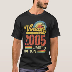 18 jaar oude Vintage 2005 18e verjaardag T-shirt