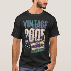 18 jaar oude Vintage 2005 18e verjaardag T-shirt
