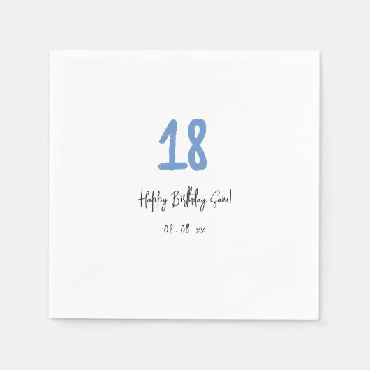 18 jaar servet (Voorkant)