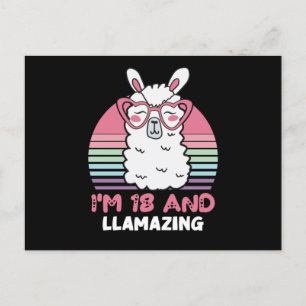18 jaar verjaardag Llamazing 18e verjaardag Llama Briefkaart