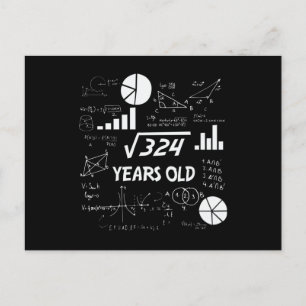 18 Jaar Verjaardag Nerdy Wiskunde 18e verjaardag C Briefkaart