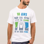 18 jaar volle alcohol t-shirt (Voorkant)