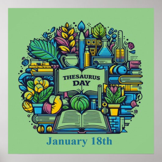 18 januari - Thesaurusdag Poster (Voorkant)