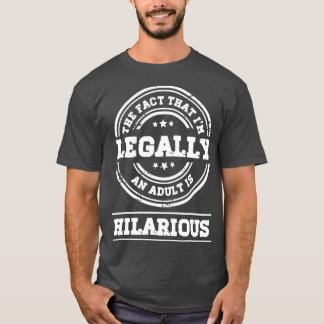 18-jarige 18e verjaardag Ik ben wettelijk een volw T-shirt