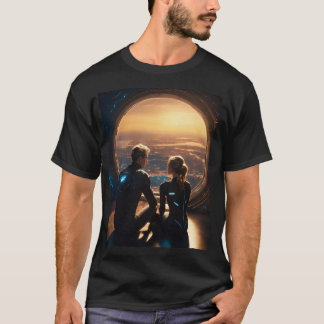 18-jarige jongen en een 18-jarige blonde meisje t-shirt