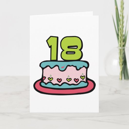 18-jarige verjaardagskaart kaart (Voorkant)