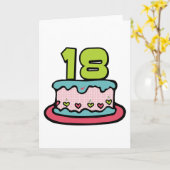 18-jarige verjaardagskaart kaart (Gele Bloem)