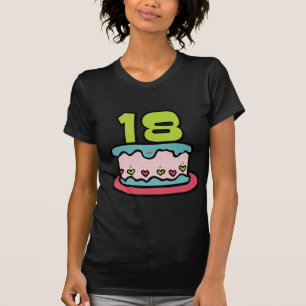 18-jarige verjaardagskaart t-shirt