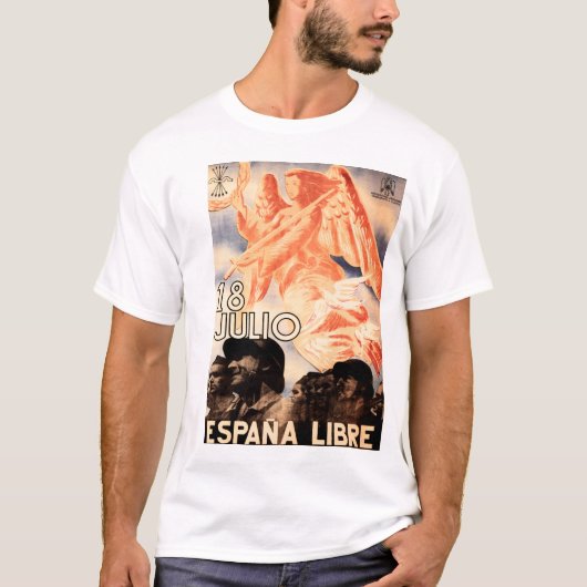 18 JULIO ESPANA LIBRE Spaanse propaganda voor de b T-shirt (Voorkant)