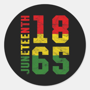 18 juni 1865  neerslag Melanin Black Ronde Sticker