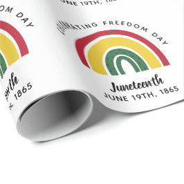18 juni 1865 Rainbow Celebrating Freedom Day Cadeaupapier