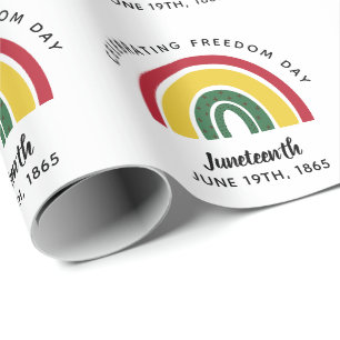 18 juni 1865 Rainbow Celebrating Freedom Day Cadeaupapier