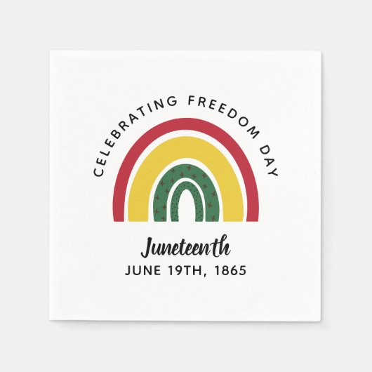 18 juni 1865 Rainbow Celebrating Freedom Day Servet (Voorkant)