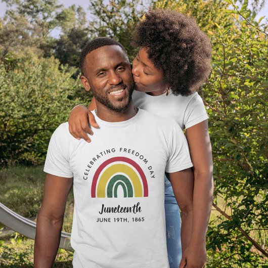 18 juni 1865 Rainbow Celebrating Freedom Day T-shirt