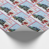 18 Kerstmis met wielrenner Cadeaupapier (Hoek)