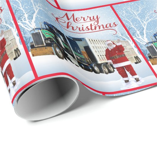 18 Kerstmis met wielrenner Cadeaupapier (Rol Hoek)