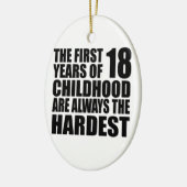 18 Kinderen zijn altijd van de geboorte Keramisch Ornament (Links)