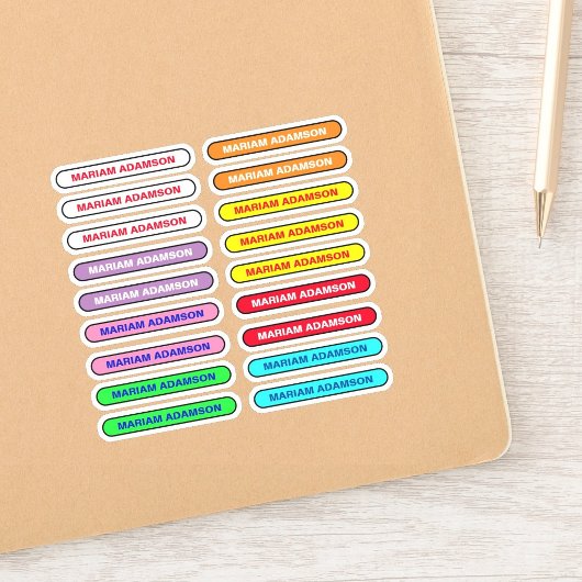 18 Labelstickers met volledige naam - Schoolstuden Sticker