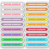 18 Labelstickers met volledige naam - Schoolstuden Sticker (Voorkant)