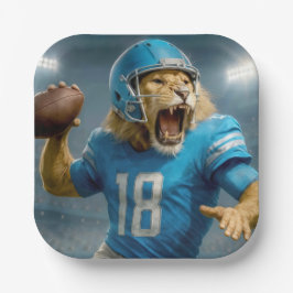 #18 Lion Football Speler Papieren Bordje