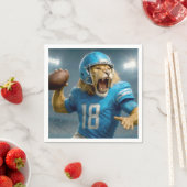 #18 Lion Football Speler Servet (Insitu)