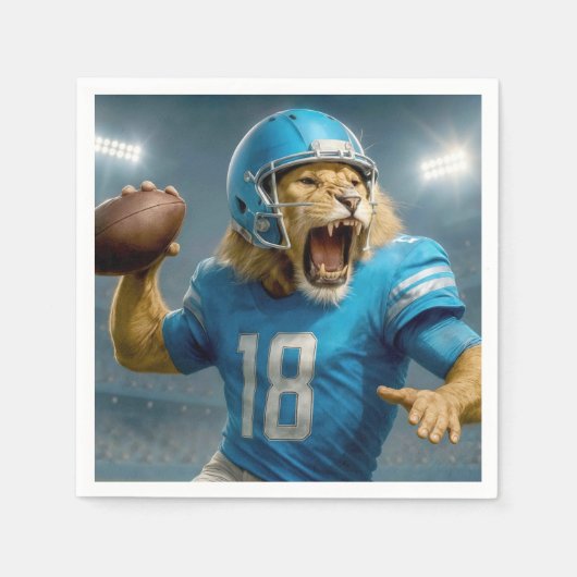 #18 Lion Football Speler Servet (Voorkant)