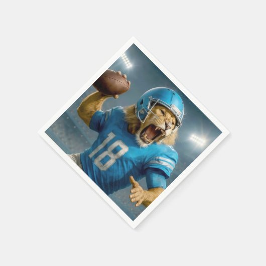 #18 Lion Football Speler Servet (Hoek)