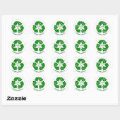 18 maart, ontwerp wereldwijde recyclingdag ronde sticker (Vel)