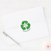 18 maart, ontwerp wereldwijde recyclingdag ronde sticker (Envelop)