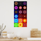 18 Mandalas Poster (Keuken)