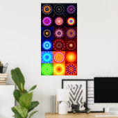 18 Mandalas Poster (Thuiskantoor)