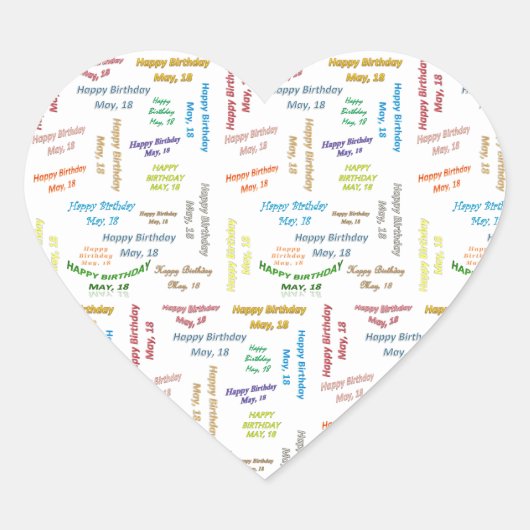 18 mei, Sticker op zaterdag (Voorkant)