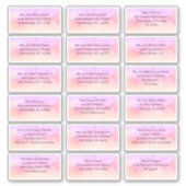 18 Naam gast Adres Roze Lila Waterverven Sticker (Voorkant)