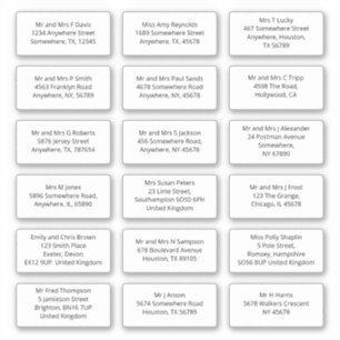 18 Naam individuele ontvanger Adres Verzending San Sticker