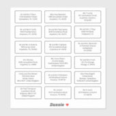18 Naam individuele ontvanger Adres Verzending San Sticker (Vel)
