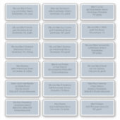 18 Naam individuele ontvanger Blauw Sticker (Voorkant)