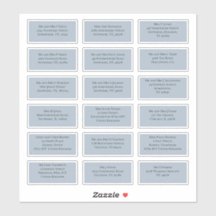 18 Naam individuele ontvanger Blauw Sticker