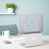 18 Naam individuele ontvanger Blauw Sticker (Laptop op bureau)