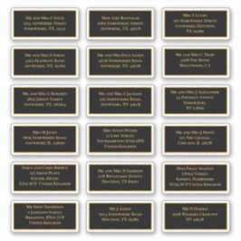 18 Naam individuele ontvanger: Gold Black Sticker
