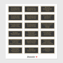 18 Naam individuele ontvanger: Gold Black Sticker