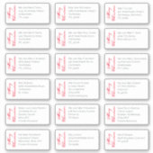 18 Naam ontvanger Adres Merry Christmas Script Sticker (Voorkant)