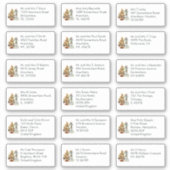 18 Naam ontvanger Adres Muizen Kerstmis Sticker (Voorkant)