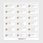 18 Naam ontvanger Adres Muizen Kerstmis Sticker (Vel)