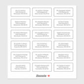18 Naam ontvanger VerzendAdresetiketten Sticker (Vel)