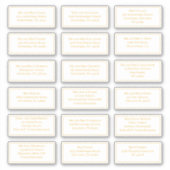 18 Naam van de individuele ontvanger Adres Gold Wh Sticker (Voorkant)