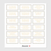 18 Naam van de individuele ontvanger Adres Gold Wh Sticker (Vel)