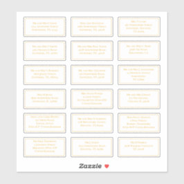18 Naam van de individuele ontvanger Adres Gold Wh Sticker