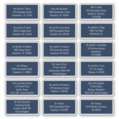 18 Naam van de individuele ontvanger Adres Navy Wh Sticker (Voorkant)
